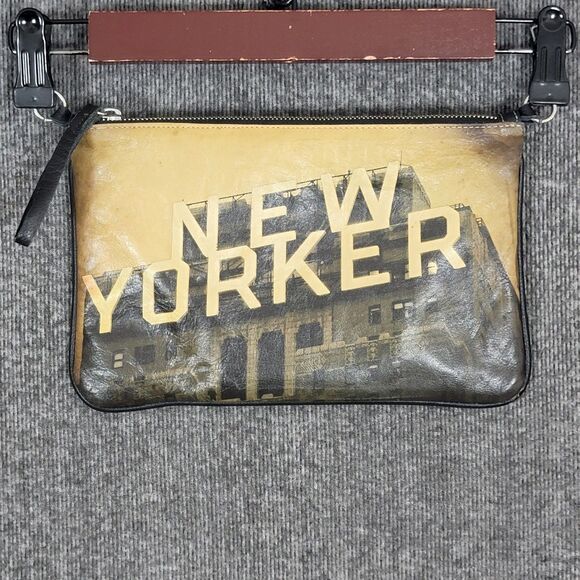 The New Yorker Magazine Bag Womens Small Black NYC Cityscape Clutch Style Purse - Picture 1 of 8
